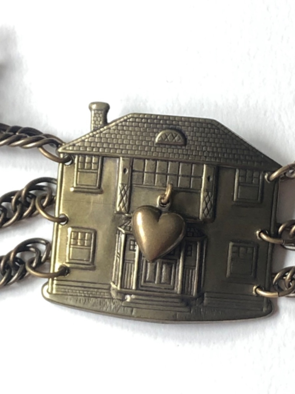 Bracelet/Brooch w/ House, Heart, Chair, Cat & Other Charms - Picture 8 of 9
